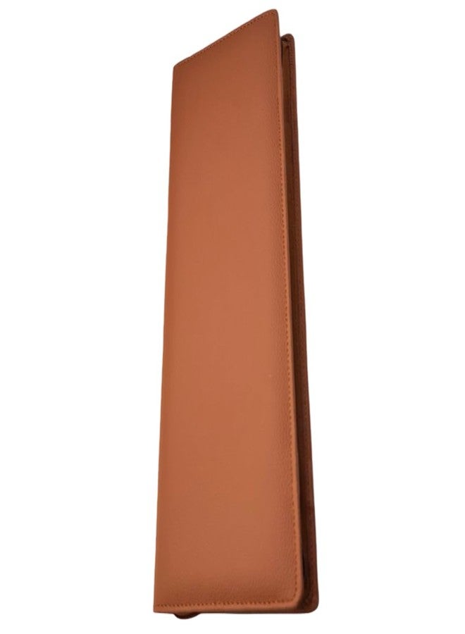 essart Premium PU Leather Men's Formal Tie Case with Zip Closure Travel Tie Case Tie Box for Men Tie Organiser tie Storage Holder for Men Necktie in Brown Colour - Image 2